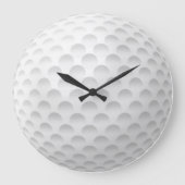 White Golf Ball Design Große Wanduhr (Vorderseite)