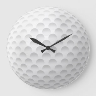 White Golf Ball Design Große Wanduhr