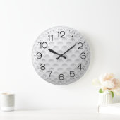 White Golf Ball Design Große Wanduhr (Zuhause)