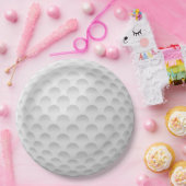 White Golf Ball Muster Pappteller (Party)
