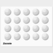 White Golf Ball Muster Runder Aufkleber (Blatt)