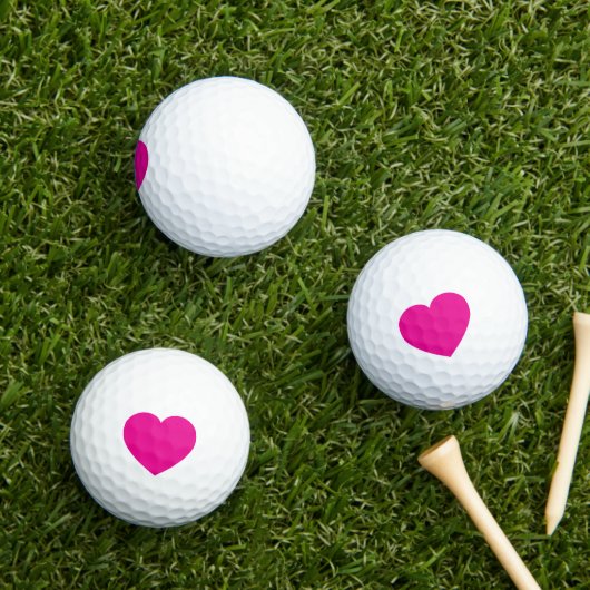 White Golf Ball with Pink Heart – Romantic Sports (Insitu Gras)