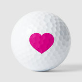 White Golf Ball with Pink Heart – Romantic Sports (Vorderseite)