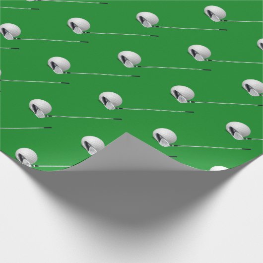 White Golf Balls and Putters Geschenkpapier (Ecke)
