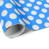 White Golf Balls auf Azure Blue Geschenkpapier (Rolleneckpunkt)