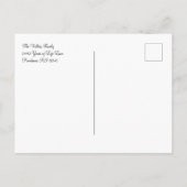 White Golf Celebration of LIfe Postkarte (Rückseite)