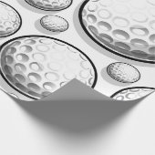 White Golf Party Geschenkpapier (Ecke)