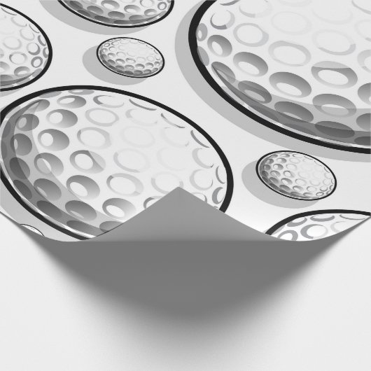 White Golf Party Geschenkpapier (Ecke)