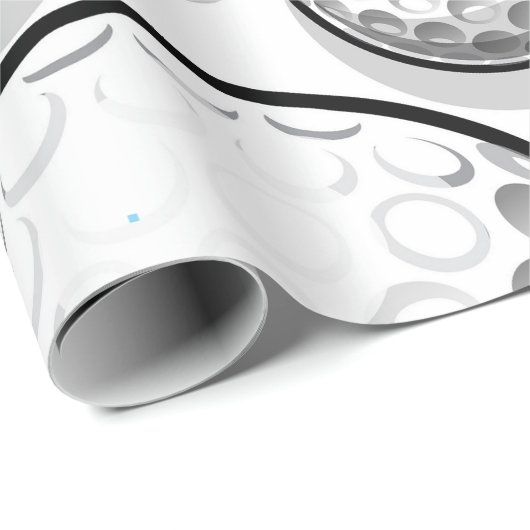 White Golf Party Geschenkpapier (Rolleneckpunkt)