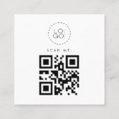 White Google überprüft QR-Code für benutzerdefinie Quadratische Visitenkarte (Rückseite)
