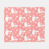 White Goose and Daisis Danke, Pink Fleecedecke (Vorderseite (Horizontal))