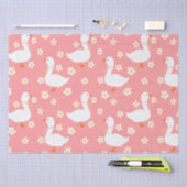 White Goose and Daisis Danke, Pink Seidenpapier (Handwerk)