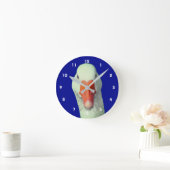White Goose Face Cute Animal Runde Wanduhr (Zuhause)