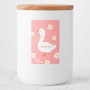 White Gose and Daisies Baby Shower Lebensmitteletikett