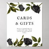 White Gothic Brautparty Karten und Geschenke-Zeich Poster (Vorne)