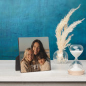 White Graceful Script Established Mom Photo Fotoplatte (InSitu)