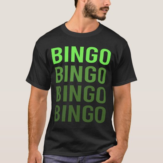 White Gradient Bingo T-Shirt (Vorderseite)