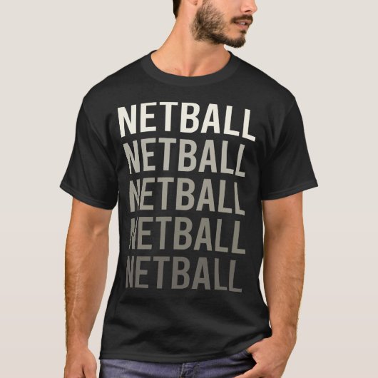 White Gradient Netball T-Shirt (Vorderseite)