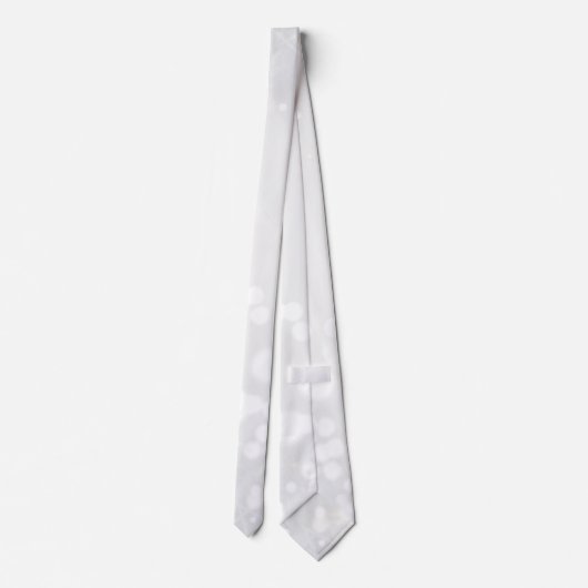 White Gradient Snowflake Neck Tie Krawatte (Rückseite)