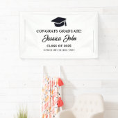 White Graduate Herzlichen Glückwunsch zu Ihrem Abs Banner (Insitu)