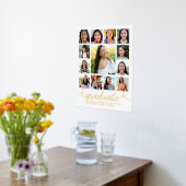 White Graduate K-12 Foto Collage Script Real Gold Foliendrucke (Ablage(Küche))