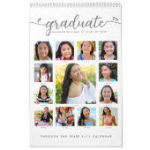 White Graduate K-12 Script FotoCollage 15 Monate Kalender (Titelbild)