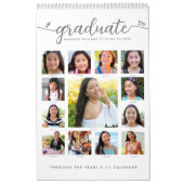 White Graduate K-12 Script FotoCollage 15 Monate Kalender (Titelbild)