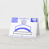 White Graduation Cap Blue Graduate Class 2024 Hat Karte (Rückseite)