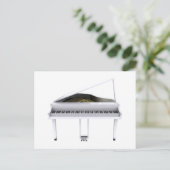 White Grand Piano: 3D-Modell: Postkarte (Stehend Vorderseite)