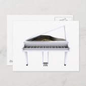 White Grand Piano: 3D-Modell: Postkarte (Vorne/Hinten)