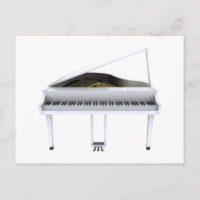 White Grand Piano: 3D-Modell: