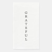 White "GRATEFUL" Napkin Serviette (Vorderseite)
