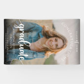 White Gratulationen Graduate Foto Abschluss Banner (Horizontal)