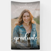 White Gratulationen Graduate Foto Abschluss Banner (Vertikal)