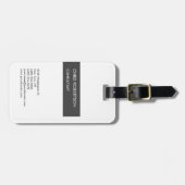 White Gray Attraktive Charming Gepäckanhänger (Vorderseite horizontal)