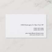 White Gray Beruflich Artist Business Card Visitenkarte (Rückseite)