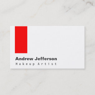 White Gray Beruflich Artist Business Card Visitenkarte