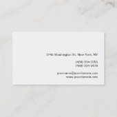 White Gray Beruflich Artist Business Card Visitenkarte (Rückseite)