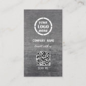 White Gray Beruflich Design Moderner QR Code Visitenkarte (Vorderseite)