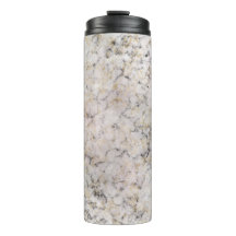 White Gray Black Gold Rauch Marmor Thermal Tumbler