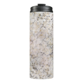 White Gray Black Gold Rauch Marmor Thermal Tumbler Thermosbecher
