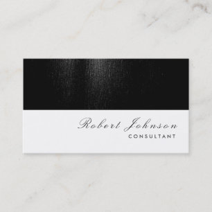 White Gray Black Modern Consultant Business Card Visitenkarte