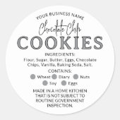 White Gray Chocolate Cookies Hütte Law Sticker (Vorderseite)