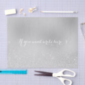 White Gray Delicate Glitzer Confetti Silver Gray Seidenpapier (Handwerk)