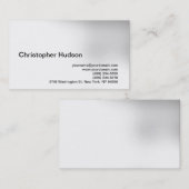 White Gray Einfache Schlichte Visitenkarte (Vorne/Hinten)