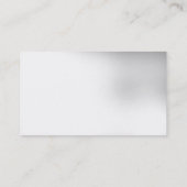 White Gray Einfache Schlichte Visitenkarte (Rückseite)