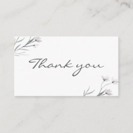 White Gray Floral danke Ihnen Stilvolle einfache H Begleitkarte