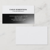 White Gray Modern Simple Schlicht Business Card Visitenkarte (Vorne/Hinten)