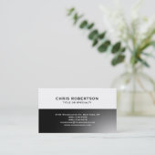 White Gray Modern Simple Schlicht Business Card Visitenkarte (Stehend Vorderseite)