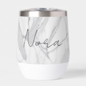 White Gray Personalized Marble Texture (Vorderseite)